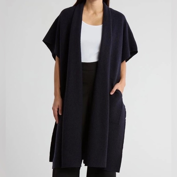 Eileen Fisher Oversize Boiled Wool Poncho